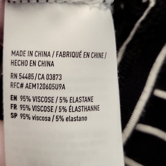 American Eagle Soft & Sexy Elbow Sleeve Tie Front Striped Top - Picture 7 of 7